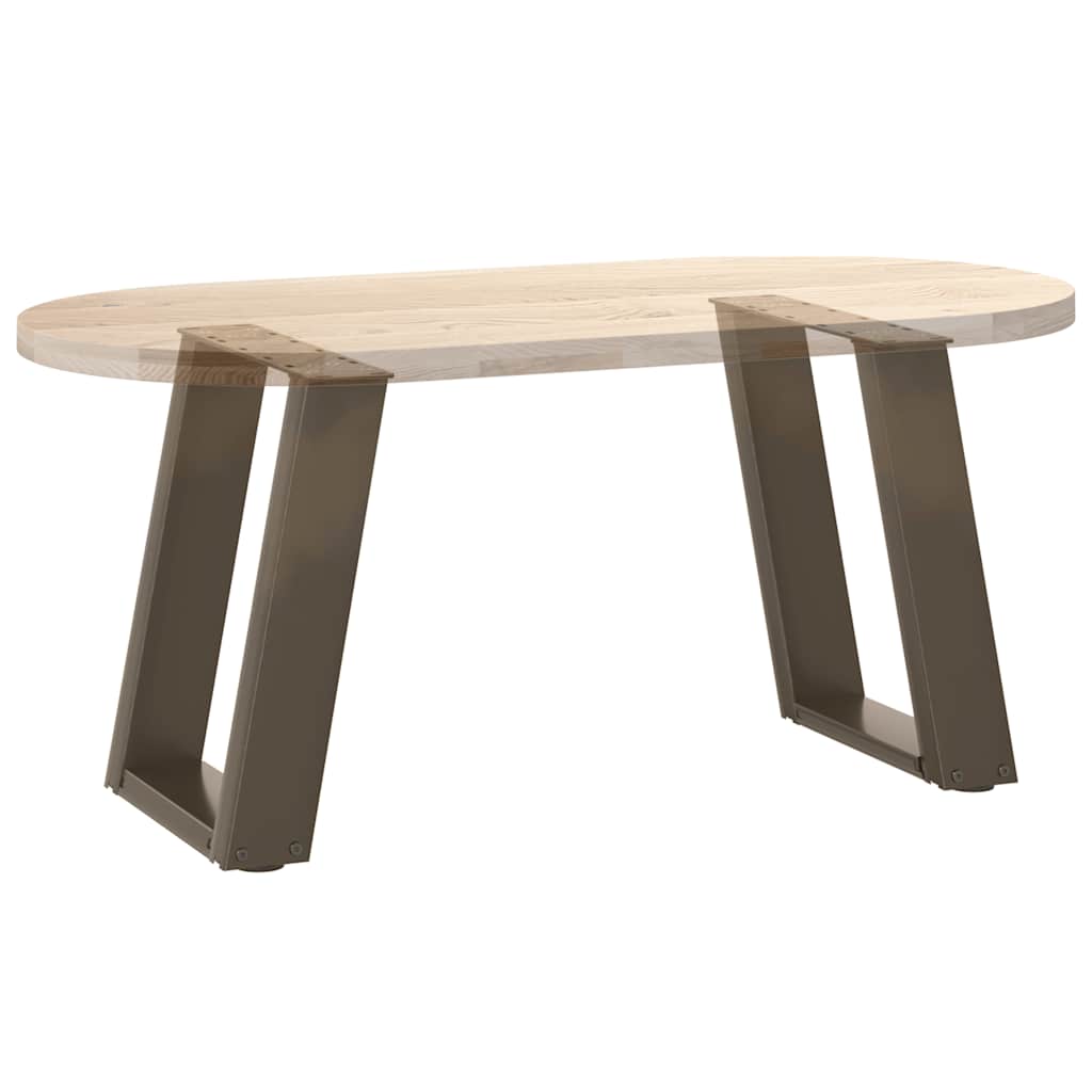 Coffee Table Legs U-Shaped 2 pcs Natural Steel 38x(42-43) cm Steel