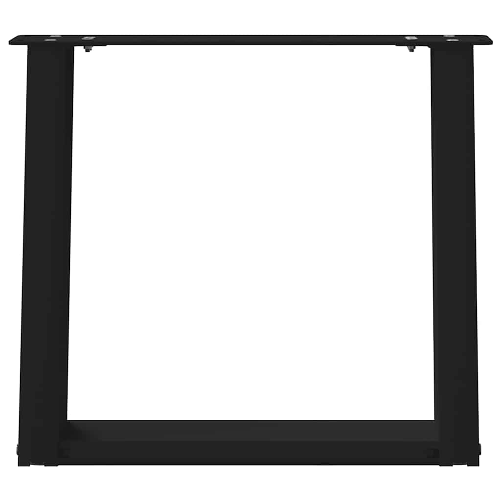Coffee Table Legs U-Shaped 2 pcs Black 50x(42-43) cm Steel