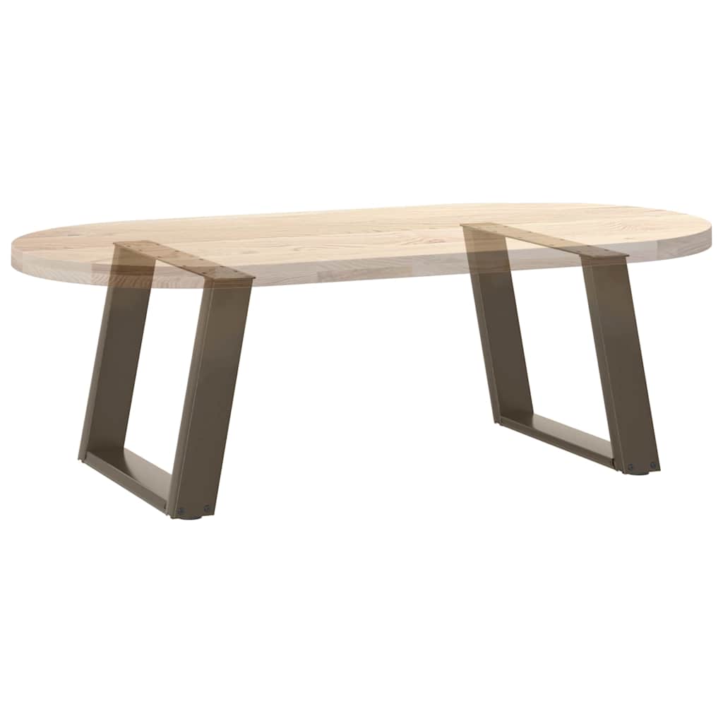 Coffee Table Legs U-Shaped 2 pcs Natural Steel 50x(42-43) cm Steel