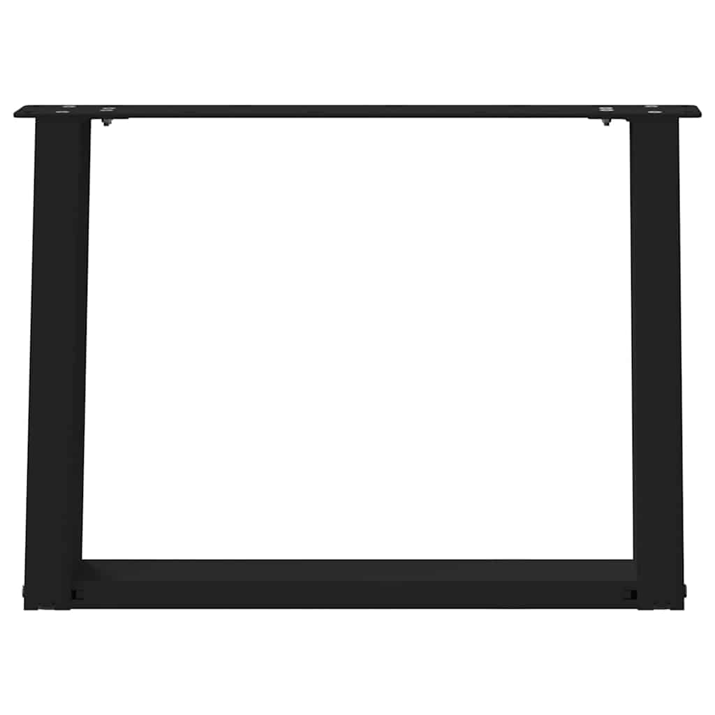 Coffee Table Legs U-Shaped 2 pcs Black 70x(42-43) cm Steel
