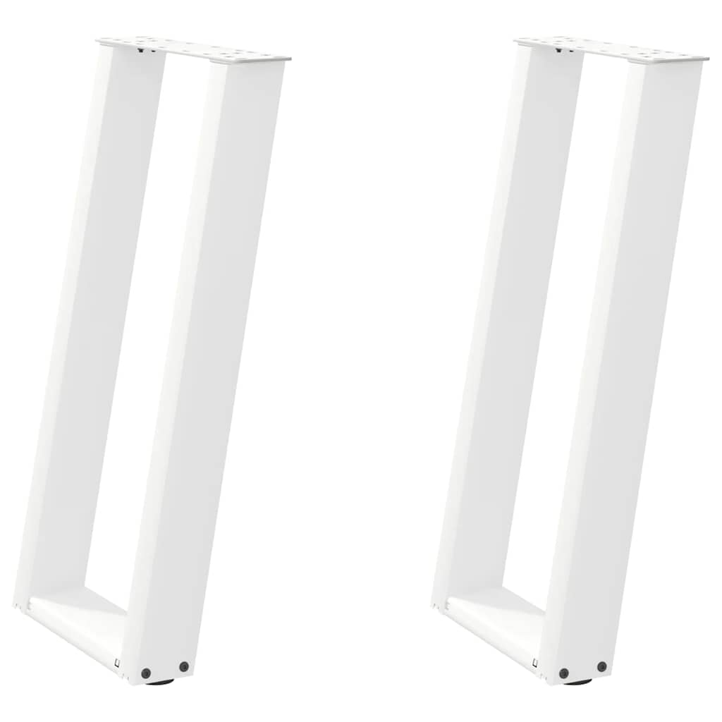 Console Table Legs U-Shaped 2 pcs White 38x(72-73) cm Steel