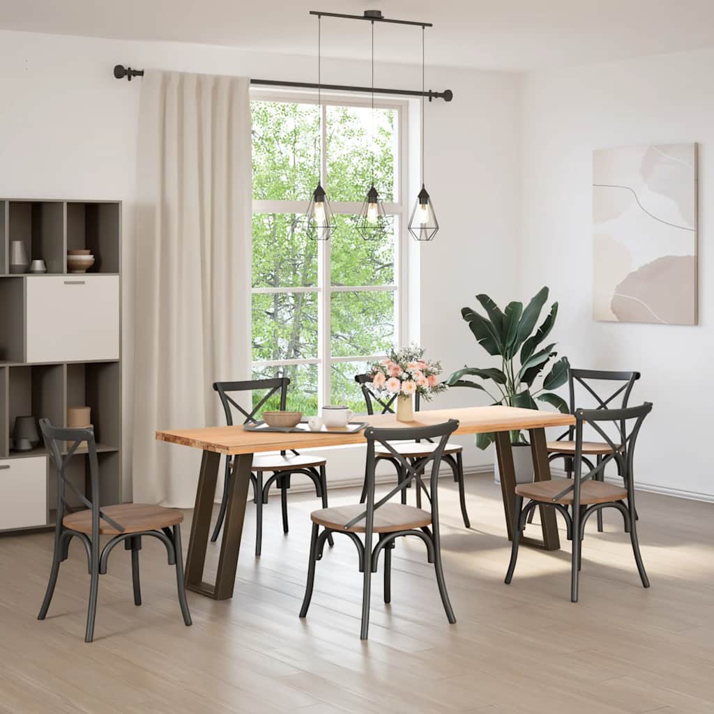 Console Table Legs U-Shaped 2 pcs Natural Steel 38x(72-73) cm Steel