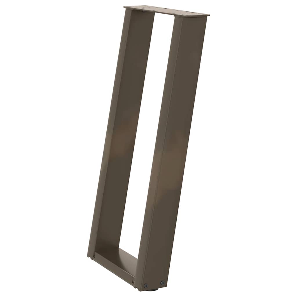 Console Table Legs U-Shaped 2 pcs Natural Steel 38x(72-73) cm Steel