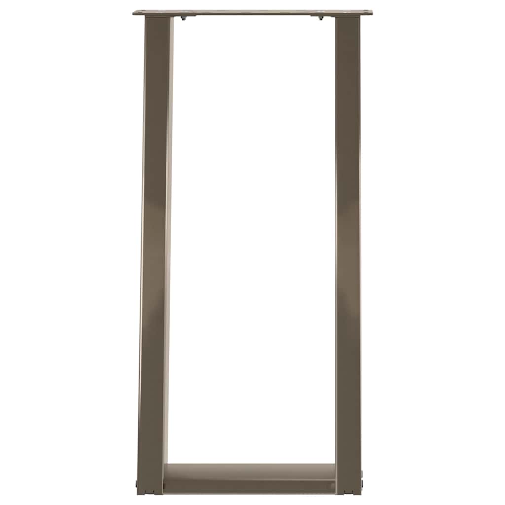 Console Table Legs U-Shaped 2 pcs Natural Steel 38x(72-73) cm Steel