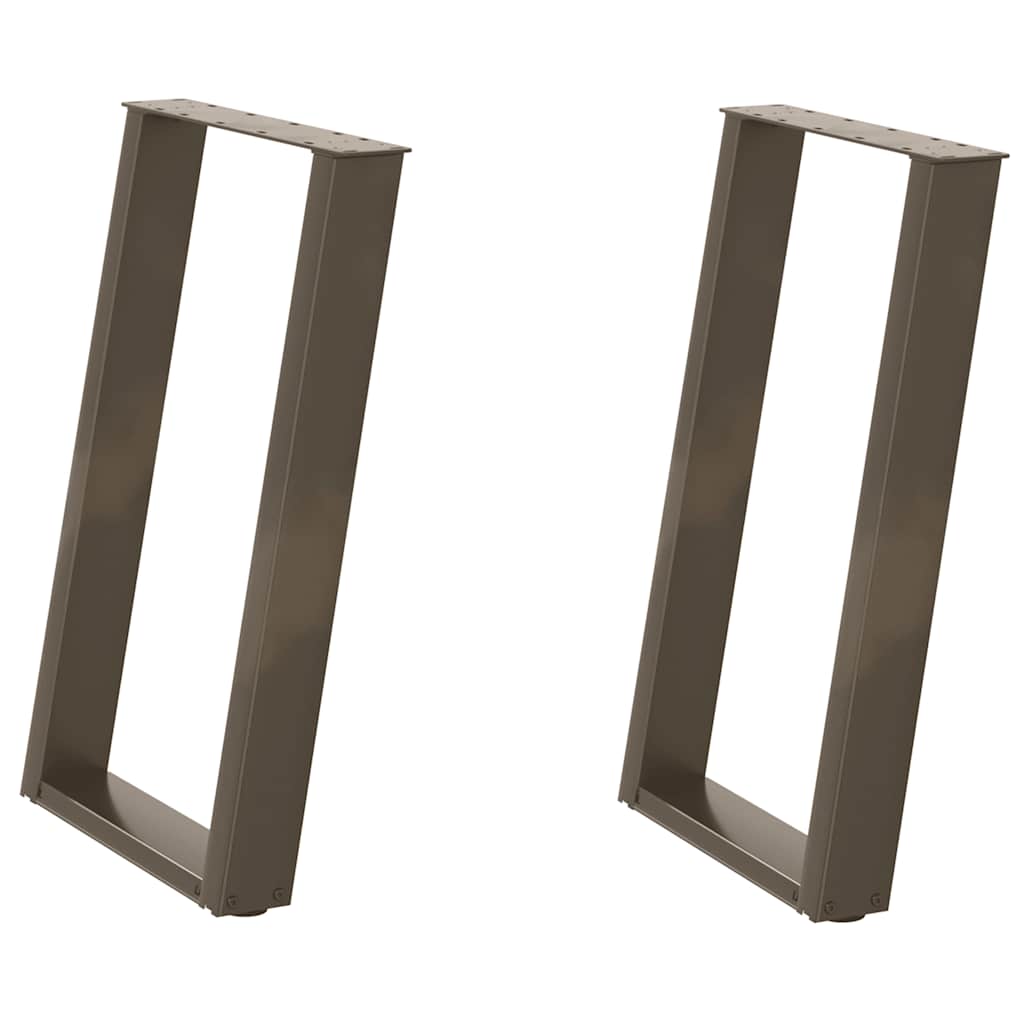Dining Table Legs U-Shaped 2 pcs Natural Steel 60x(72-73) cm Steel