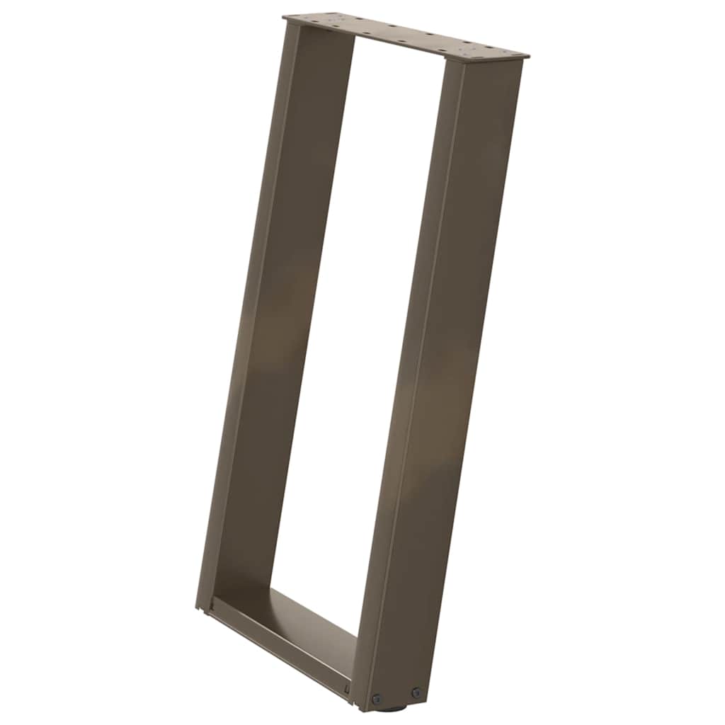 Dining Table Legs U-Shaped 2 pcs Natural Steel 60x(72-73) cm Steel