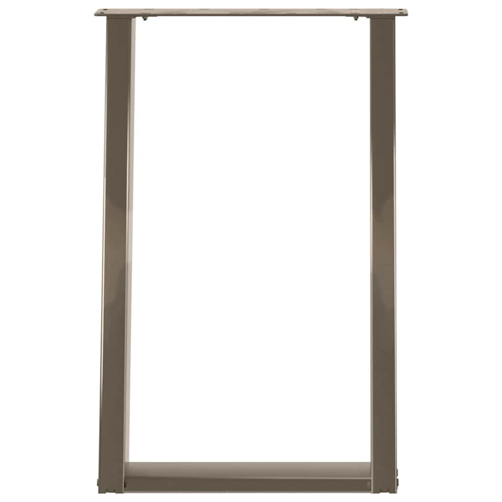 Dining Table Legs U-Shaped 2 pcs Natural Steel 60x(72-73) cm Steel