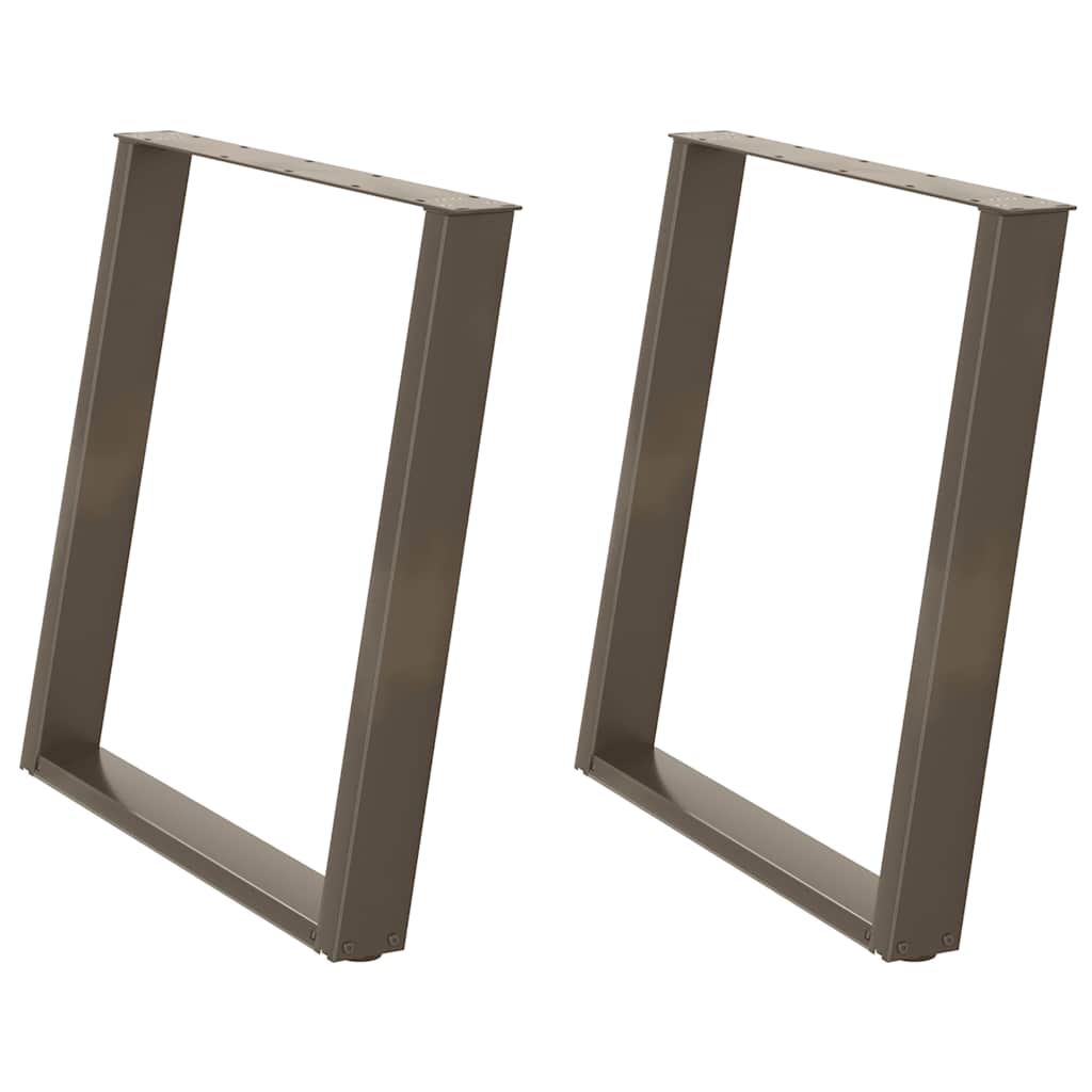 Dining Table Legs U-Shaped 2 pcs Natural Steel 70x(72-73) cm Steel