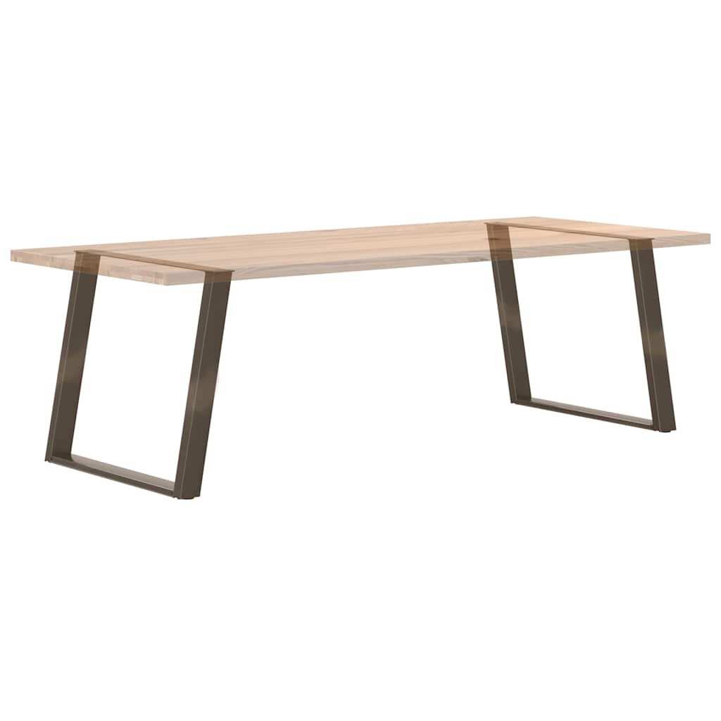 Dining Table Legs U-Shaped 2 pcs Natural Steel 100x(72-73) cm Steel