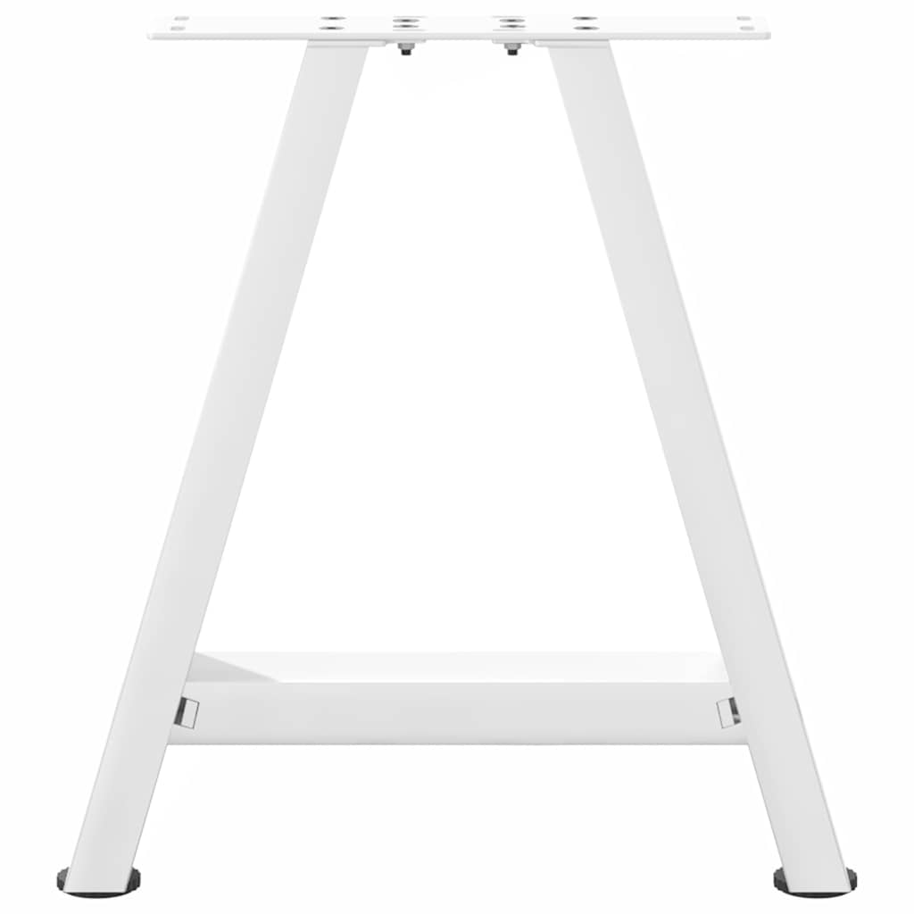 Coffee Table Legs A-Shaped 2 pcs White 50x(42-43) cm Steel