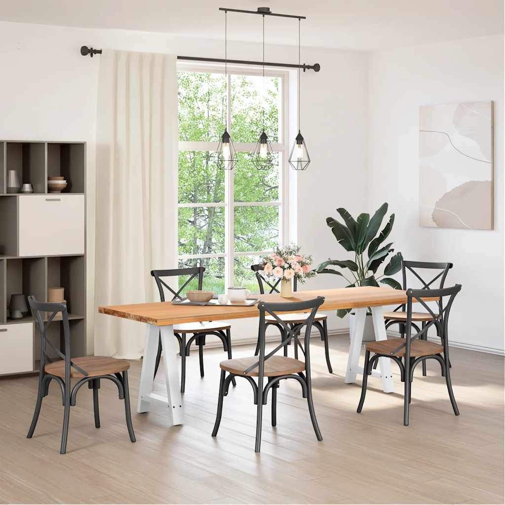 Dining Table Legs A-Shaped 2 pcs White 50x(72-73) cm Steel