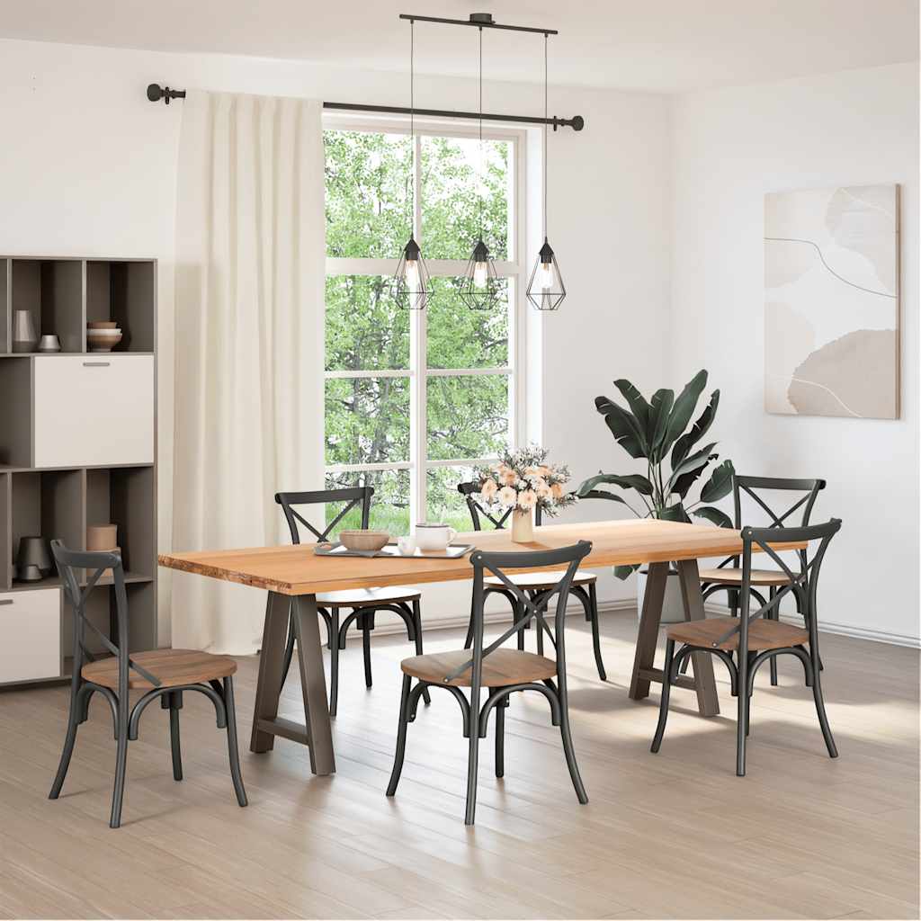 Dining Table Legs A-Shaped 2 pcs 50x(72-73) cm Steel