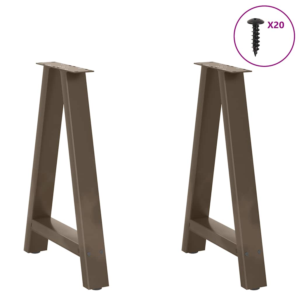 Dining Table Legs A-Shaped 2 pcs 50x(72-73) cm Steel