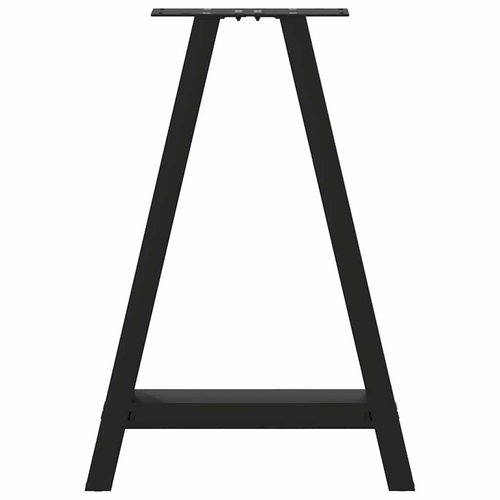 Dining Table Legs A-Shaped 2 pcs Black 60x(72-73) cm Steel