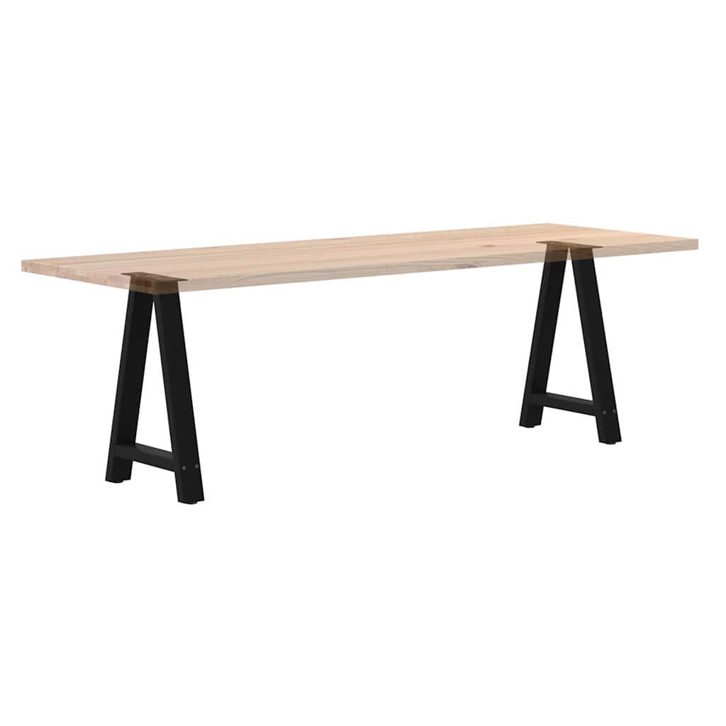 Dining Table Legs A-Shaped 2 pcs Black 60x(72-73) cm Steel