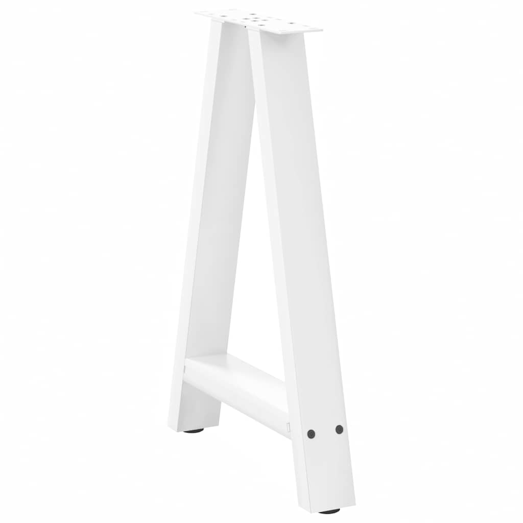 Dining Table Legs A-Shaped 2 pcs White 60x(72-73) cm Steel