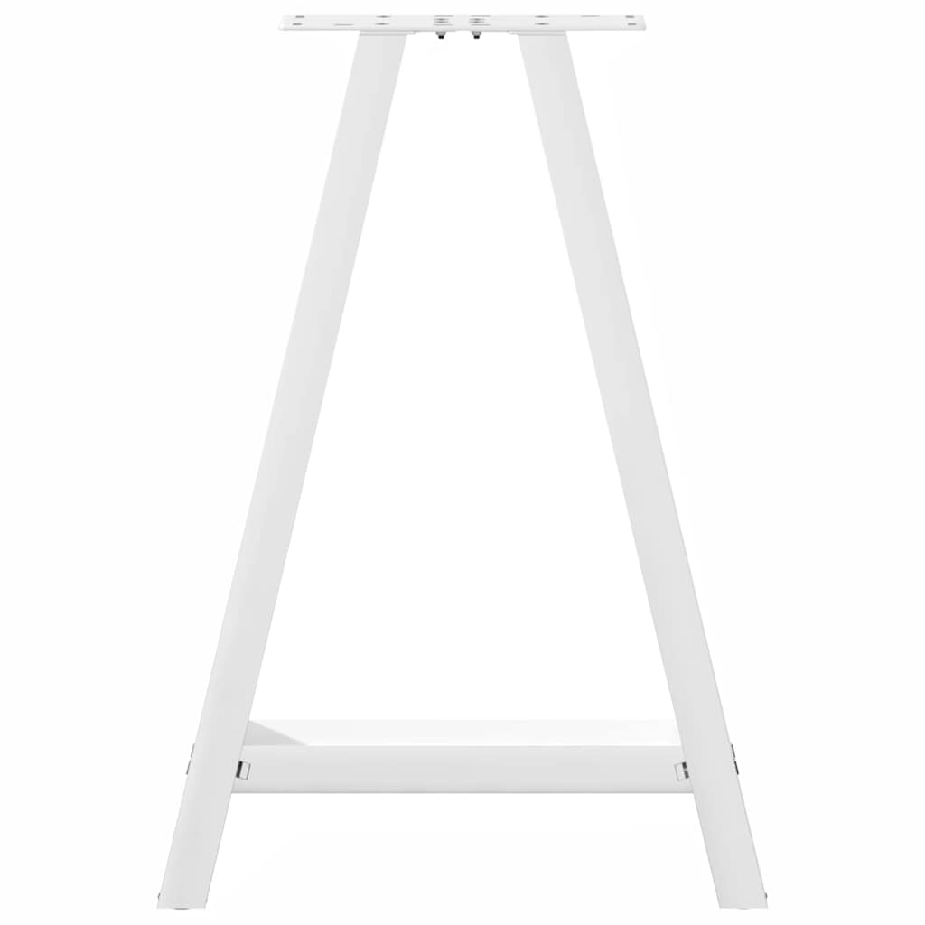 Dining Table Legs A-Shaped 2 pcs White 60x(72-73) cm Steel