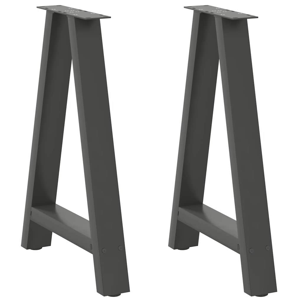 Dining Table Legs A-Shaped 2 pcs Anthracite 60x(72-73) cm Steel