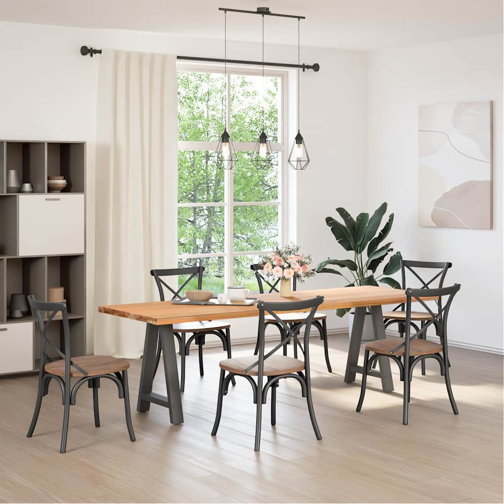Dining Table Legs A-Shaped 2 pcs Anthracite 60x(72-73) cm Steel