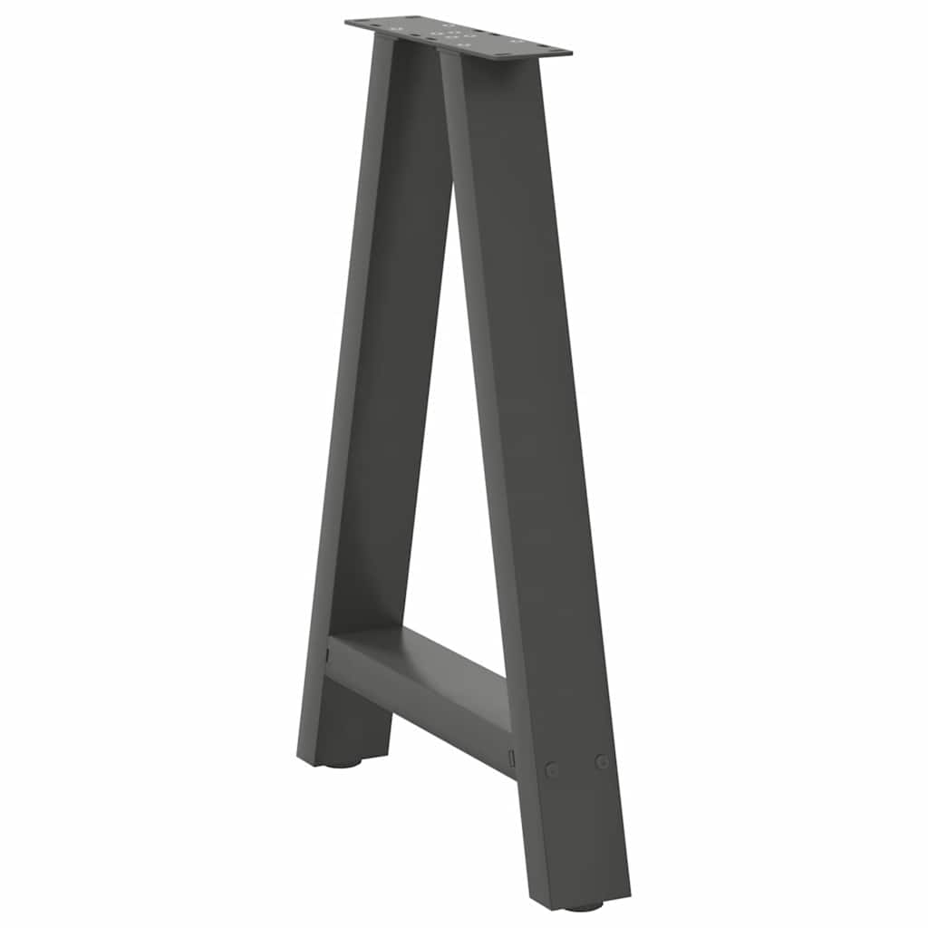 Dining Table Legs A-Shaped 2 pcs Anthracite 60x(72-73) cm Steel