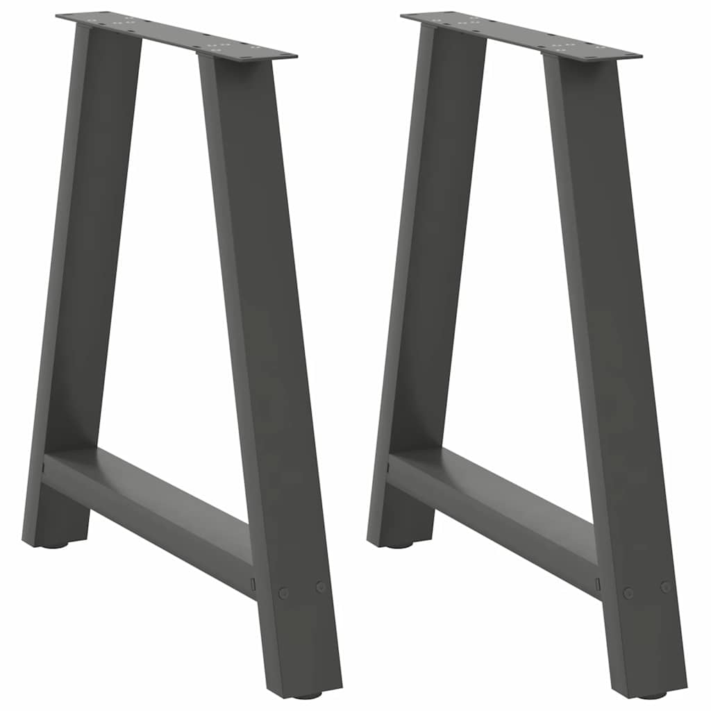 Dining Table Legs A-Shaped 2 pcs Anthracite 70x(72-73) cm Steel