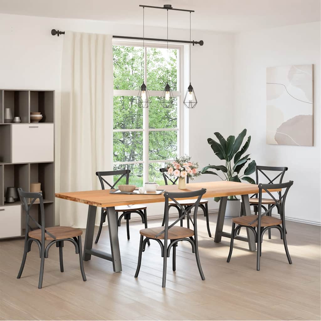Dining Table Legs A-Shaped 2 pcs Anthracite 70x(72-73) cm Steel