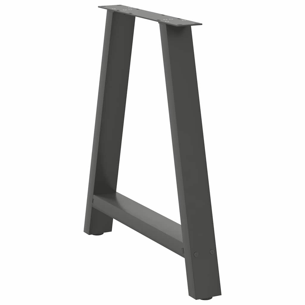 Dining Table Legs A-Shaped 2 pcs Anthracite 70x(72-73) cm Steel