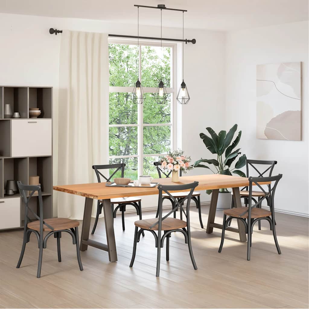 Dining Table Legs A-Shaped 2 pcs 70x(72-73) cm Steel