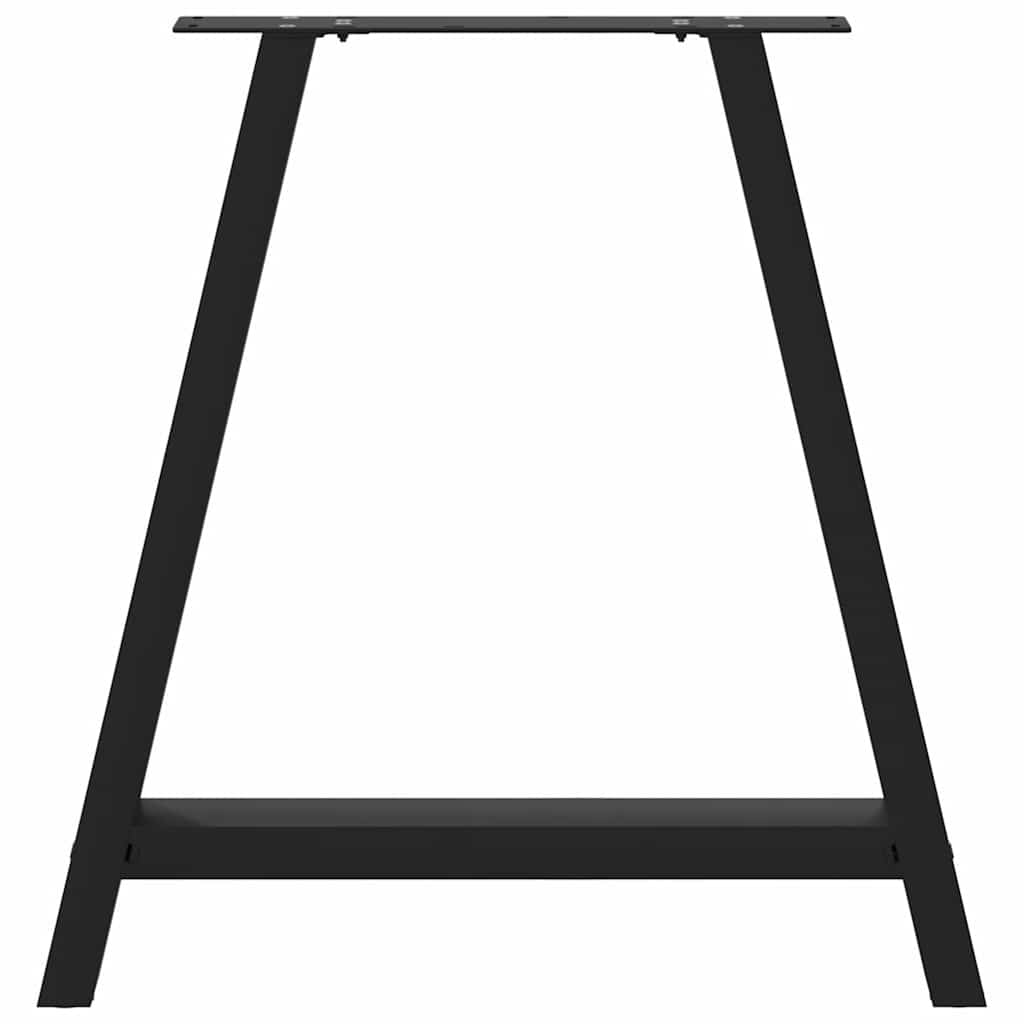 Dining Table Legs A-Shaped 2 pcs Black 80x(72-73) cm Steel