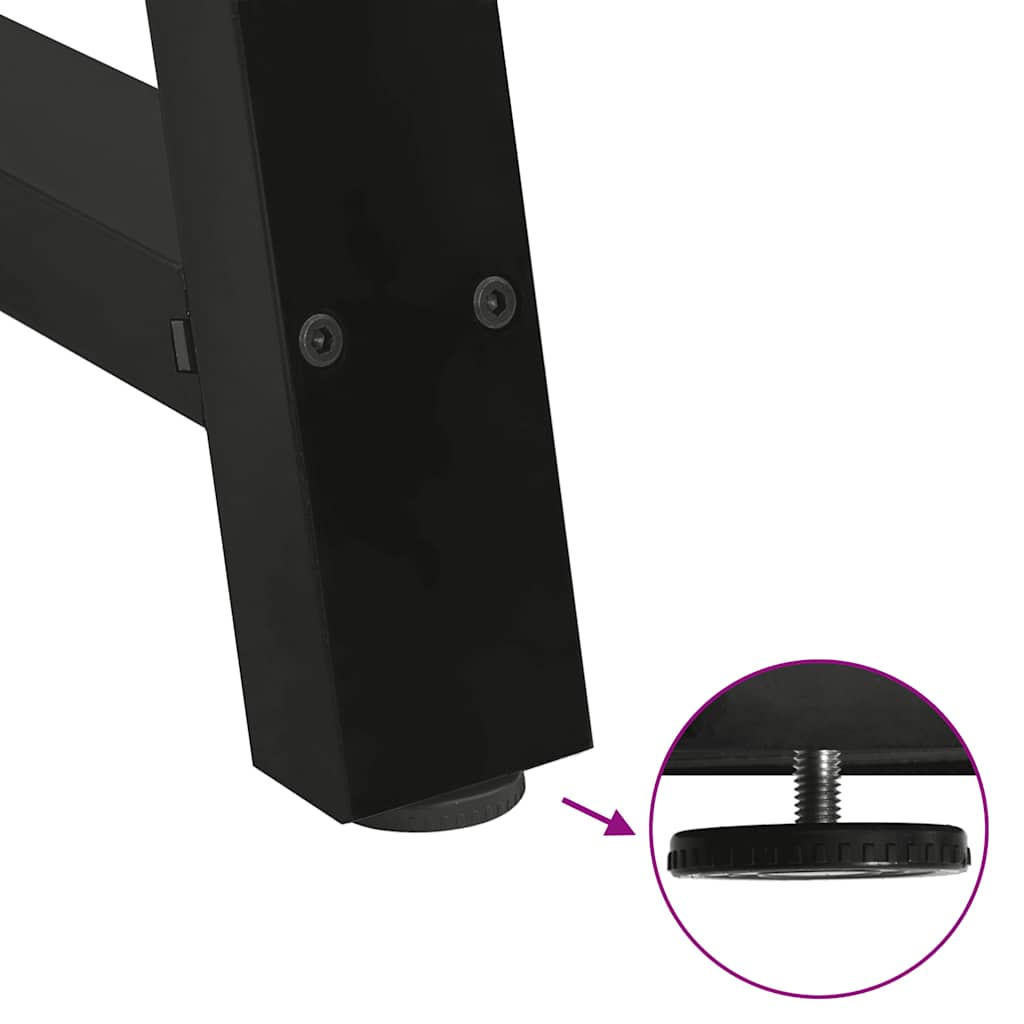 Dining Table Legs A-Shaped 2 pcs Black 80x(72-73) cm Steel