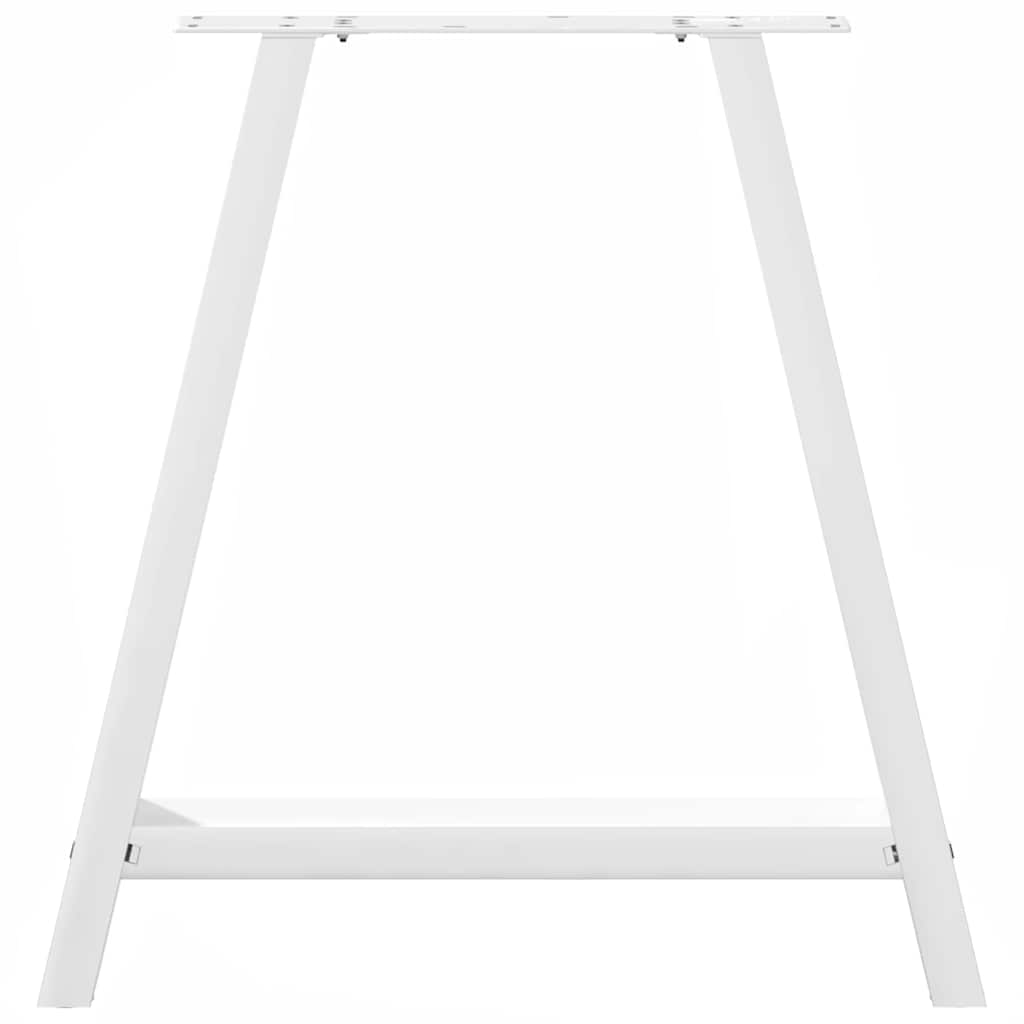 Dining Table Legs A-Shaped 2 pcs White 80x(72-73) cm Steel