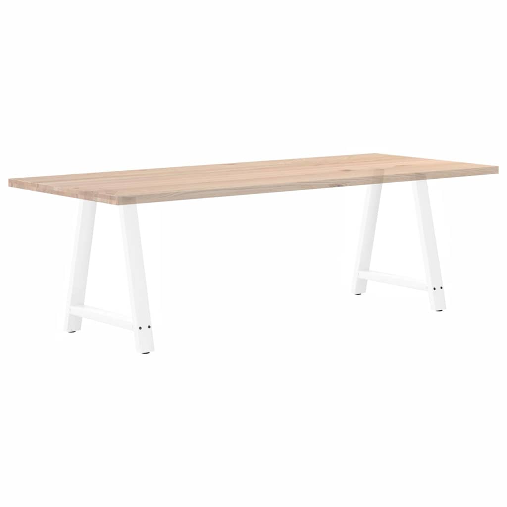 Dining Table Legs A-Shaped 2 pcs White 80x(72-73) cm Steel
