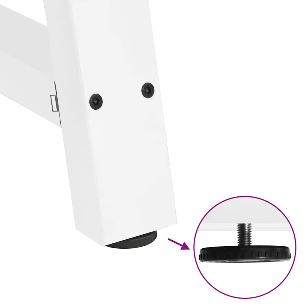 Dining Table Legs A-Shaped 2 pcs White 80x(72-73) cm Steel