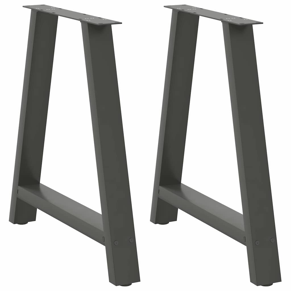 Dining Table Legs A-Shaped 2 pcs Anthracite 80x(72-73) cm Steel