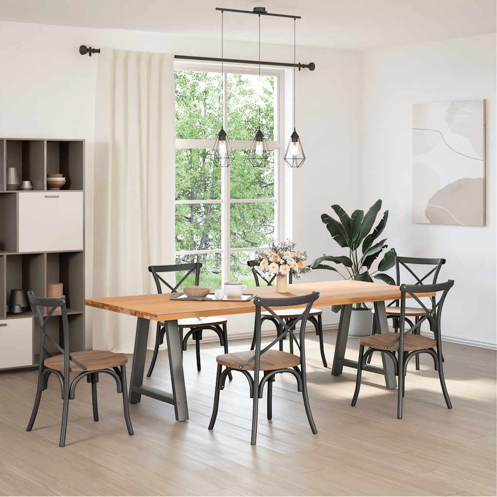 Dining Table Legs A-Shaped 2 pcs Anthracite 80x(72-73) cm Steel