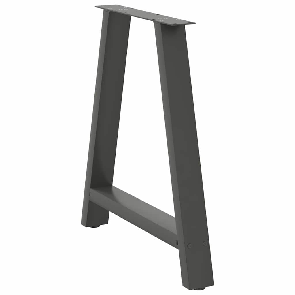 Dining Table Legs A-Shaped 2 pcs Anthracite 80x(72-73) cm Steel