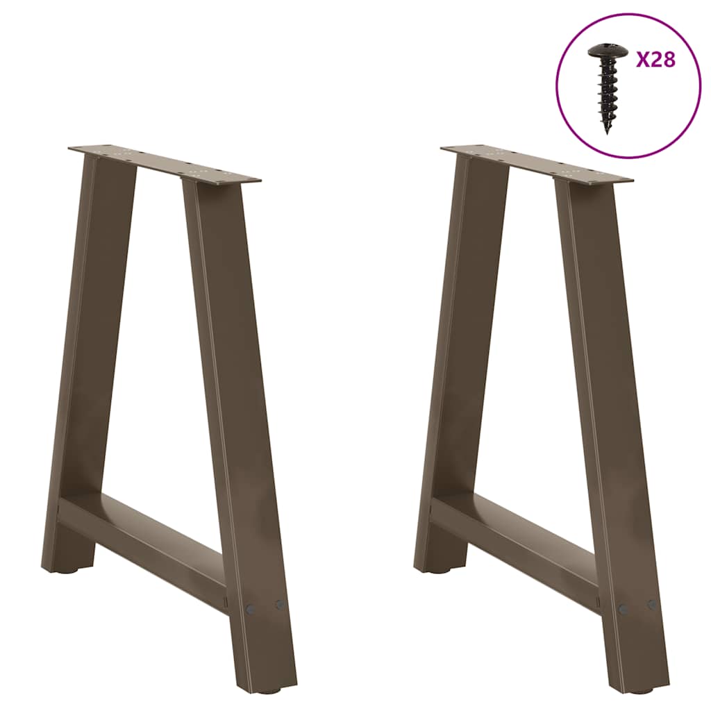 Dining Table Legs A-Shaped 2 pcs 80x(72-73) cm Steel