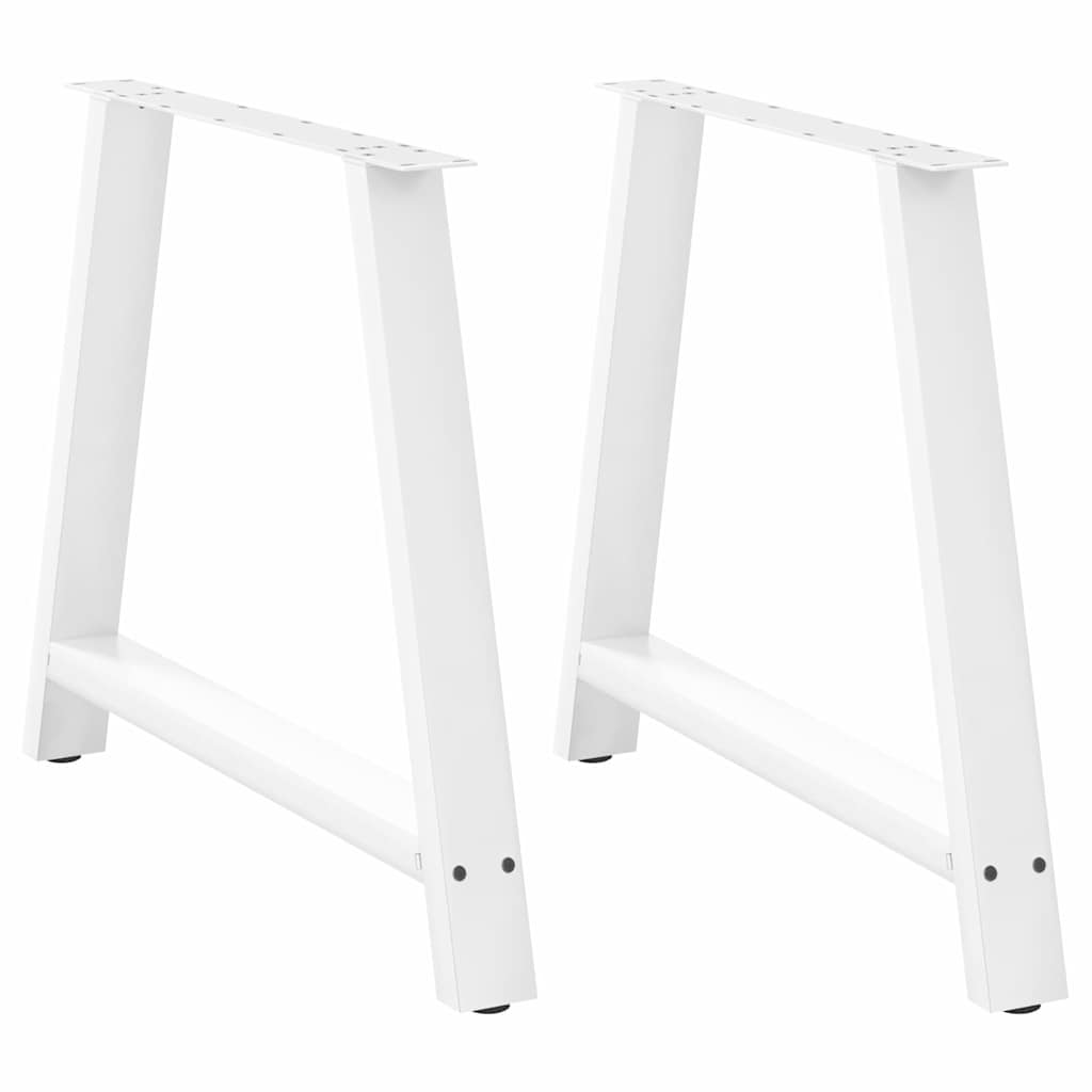 Dining Table Legs A-Shaped 2 pcs White 90x(72-73) cm Steel