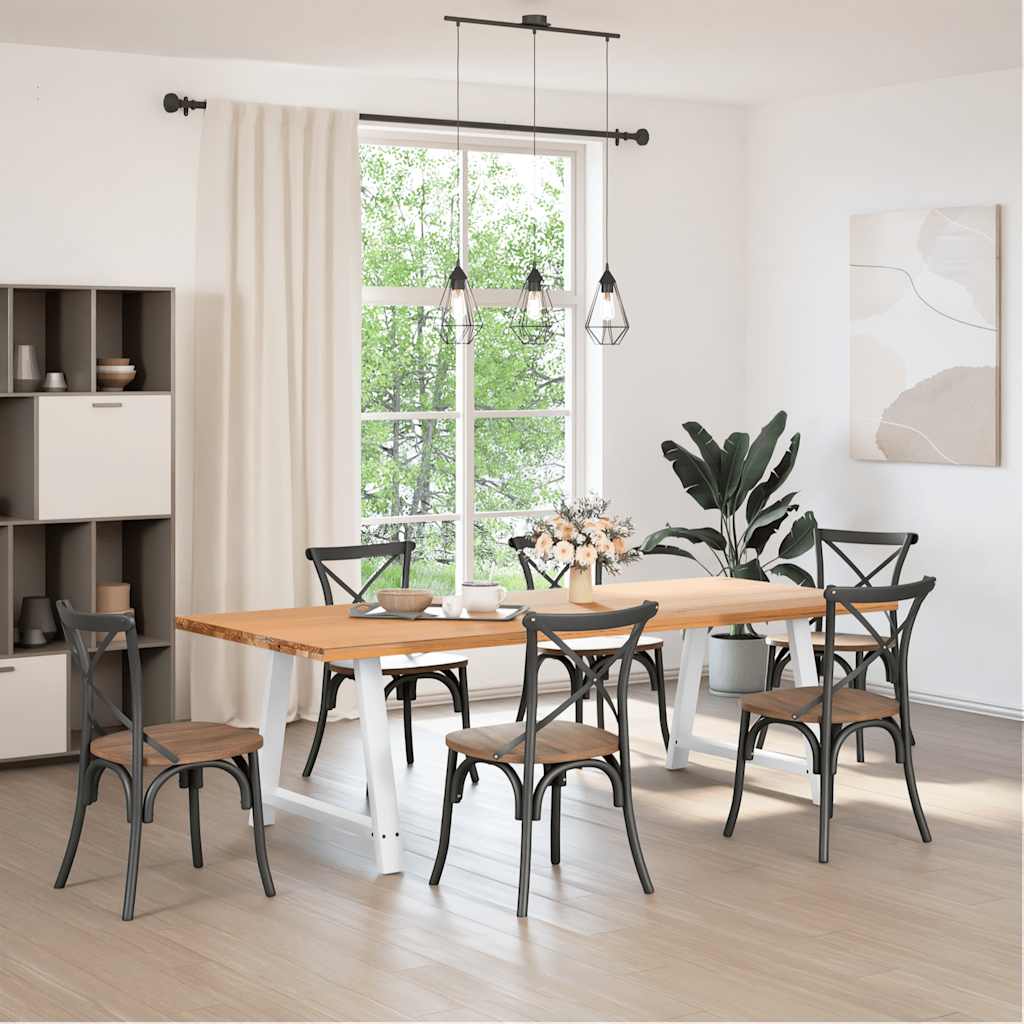 Dining Table Legs A-Shaped 2 pcs White 90x(72-73) cm Steel