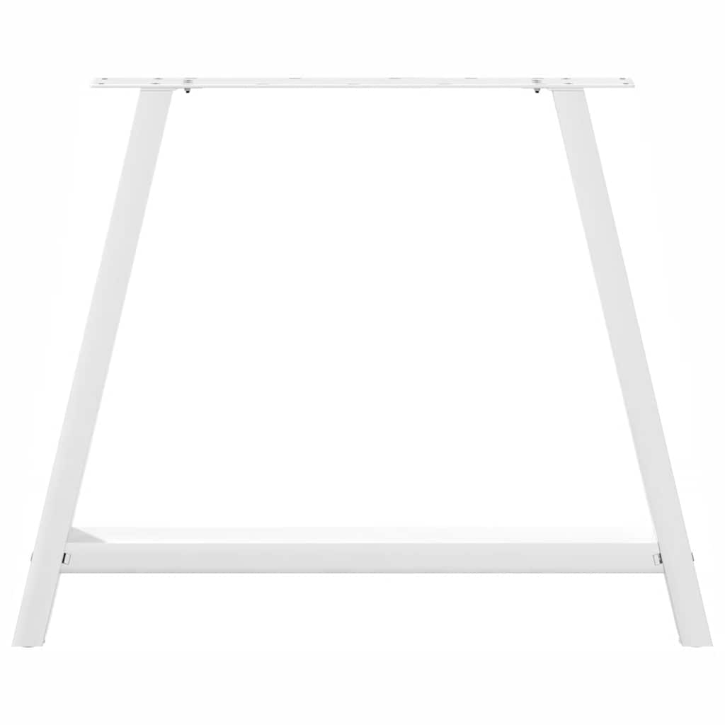 Dining Table Legs A-Shaped 2 pcs White 90x(72-73) cm Steel