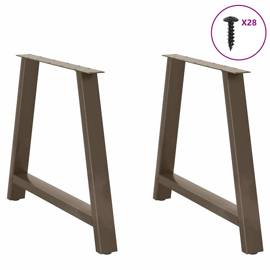 Dining Table Legs A-Shaped 2 pcs 90x(72-73) cm Steel