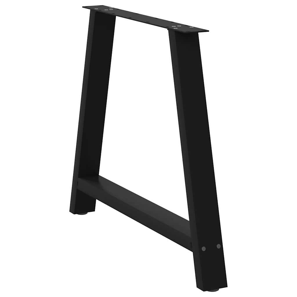 Dining Table Legs A-Shaped 2 pcs Black 100x(72-73) cm Steel