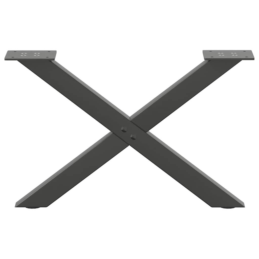Coffee Table Legs X-Shaped 2 pcs Anthracite 50x(30-31) cm Steel