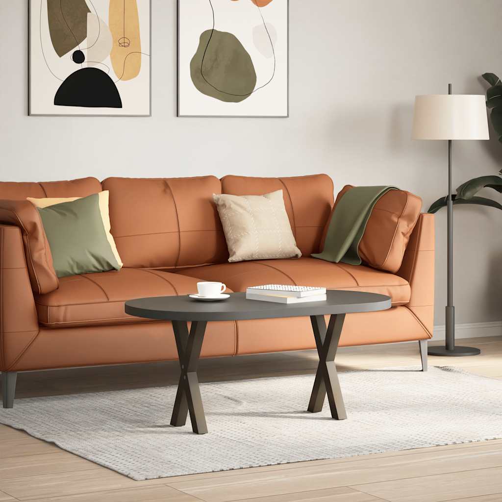 Coffee Table Legs X-Shaped 2 pcs Natural Steel 38x(42-43) cm Steel