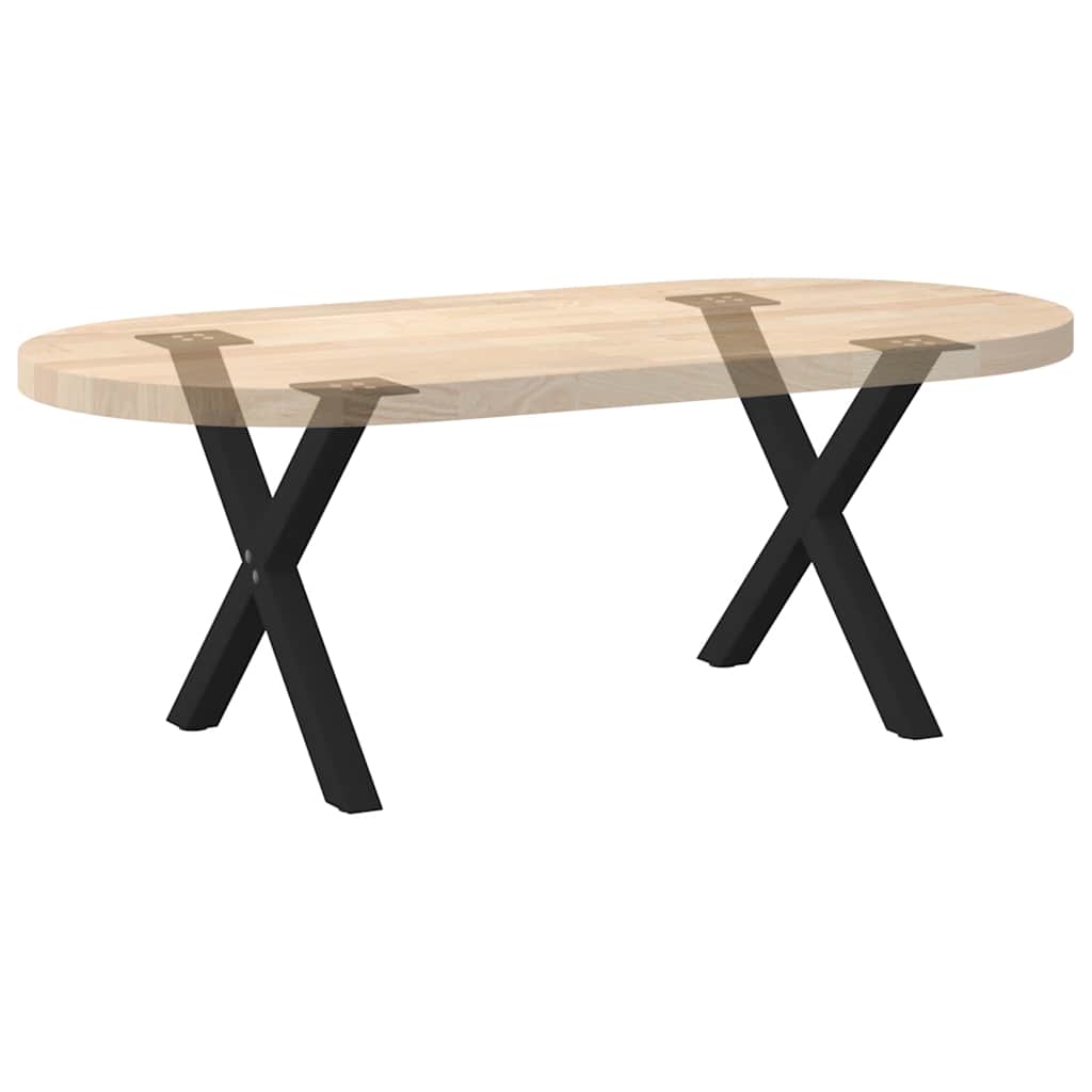 Coffee Table Legs X-Shaped 2 pcs Black 50x(42-43) cm Steel