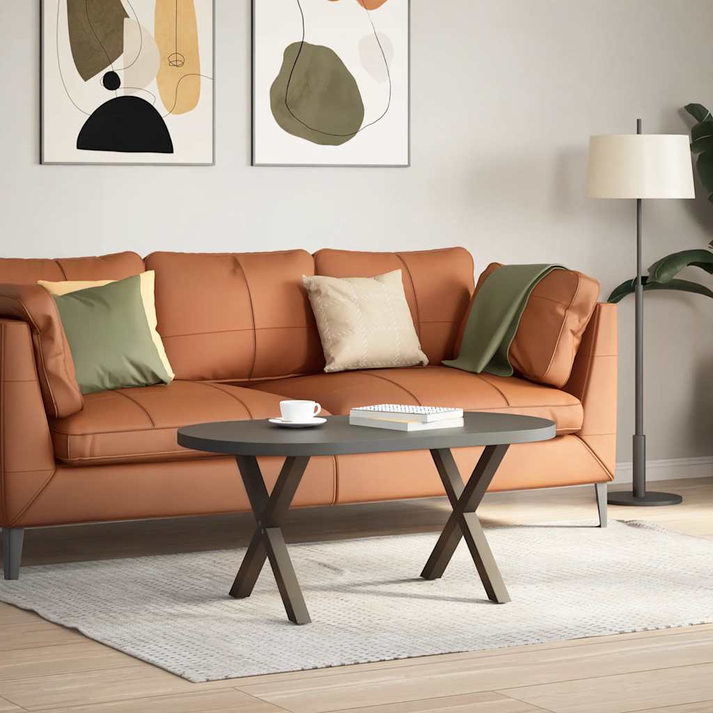 Coffee Table Legs X-Shaped 2 pcs Natural Steel 50x(42-43) cm Steel