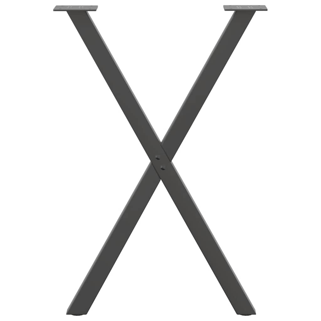 Dining Table Legs X-Shaped 2 pcs Anthracite 57x(72-73) cm Steel