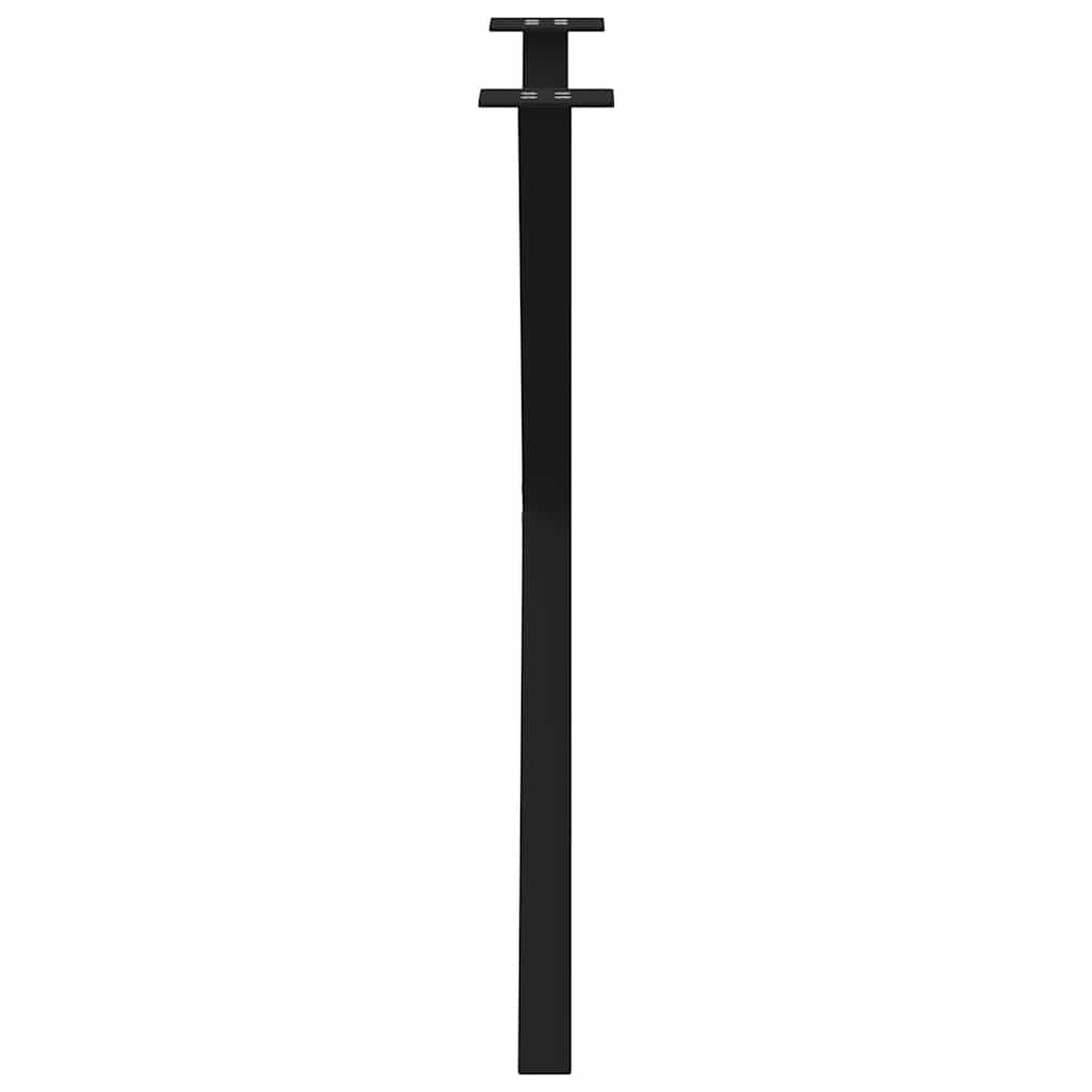 Dining Table Legs X-Shaped 2 pcs Black 80x(72-73) cm Steel
