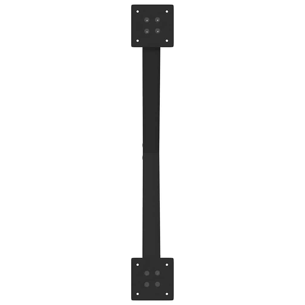 Dining Table Legs X-Shaped 2 pcs Black 80x(72-73) cm Steel