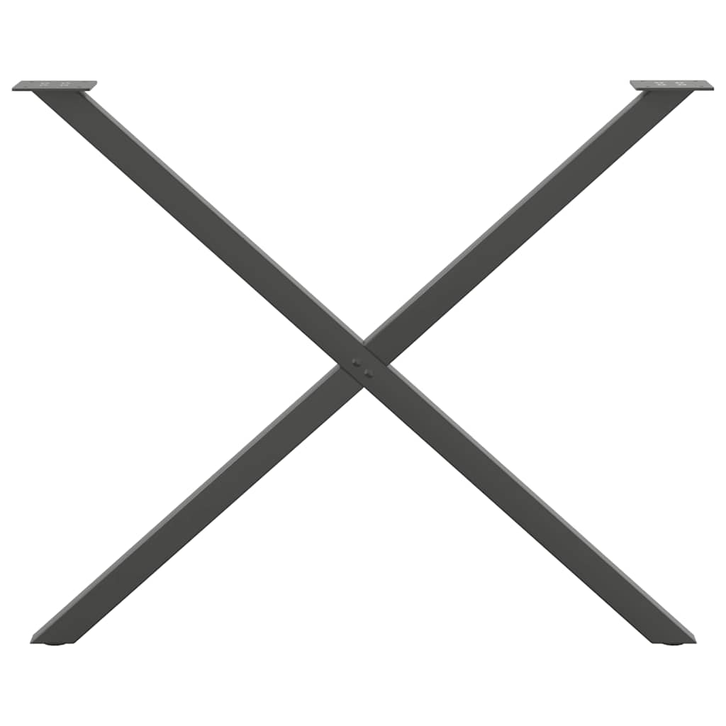 Dining Table Legs X-Shaped 2 pcs Anthracite 90x(72-73) cm Steel